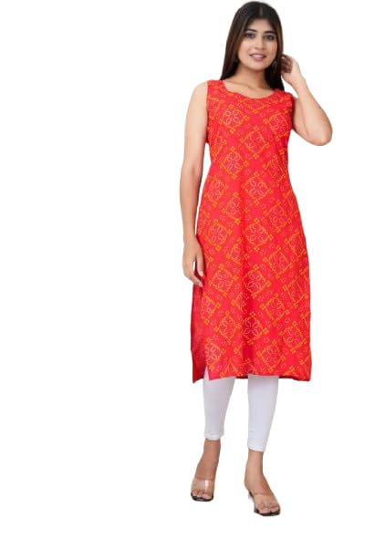 Fashion Women Floral Print Viscose Rayon Straight Kurta for Office, Wedding & Party
