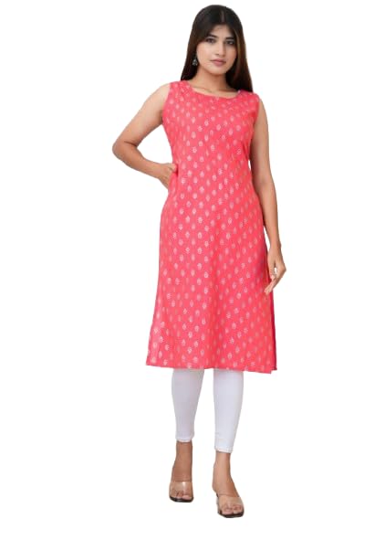 Fashion Women Floral Print Viscose Rayon Straight Kurta for Office, Wedding & Party