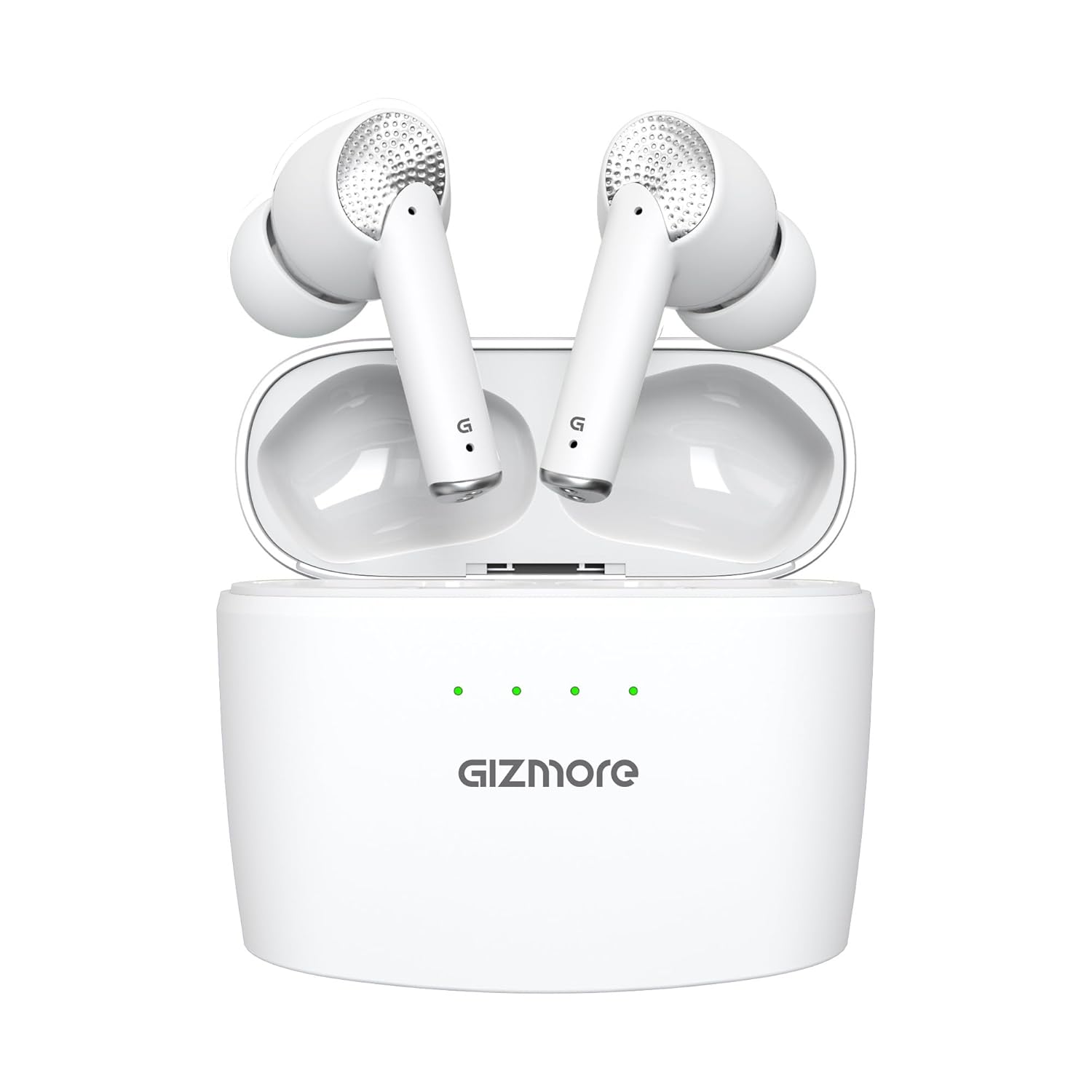 GIZMORE Elite 852 ANC with 36dB Type-C Fast Charging TWS| Up to 50H Playtime| ENC with DNS | 40ms Low Latency for Gaming | Insta Wake N’ Pair |BT v5.3| 13MM Driver| Voice Assistant Earbuds (White)