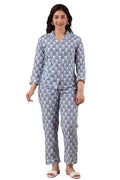 Women's  Cotton Printed Night Suit for Women | Nightwear Dress | Night Suit Set of Shirt & Pyjama |Top and Pyjama | Sleepwear Set