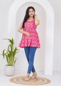 Women's Casual Rayon Printed Short Kurta/Top for Women & Girls|Women's Short Kurtas & Kurtis