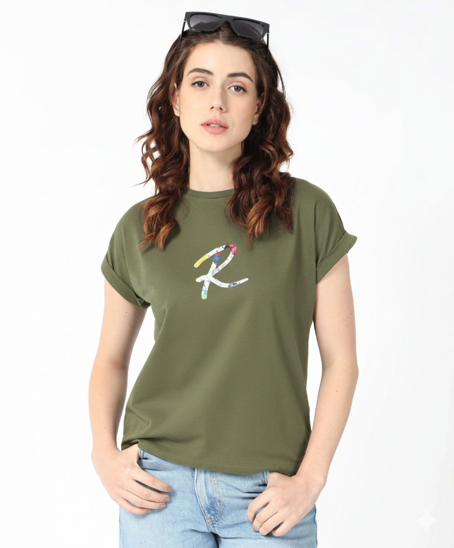 Women Graphic Print Crew Neck Pure Cotton T-Shirt