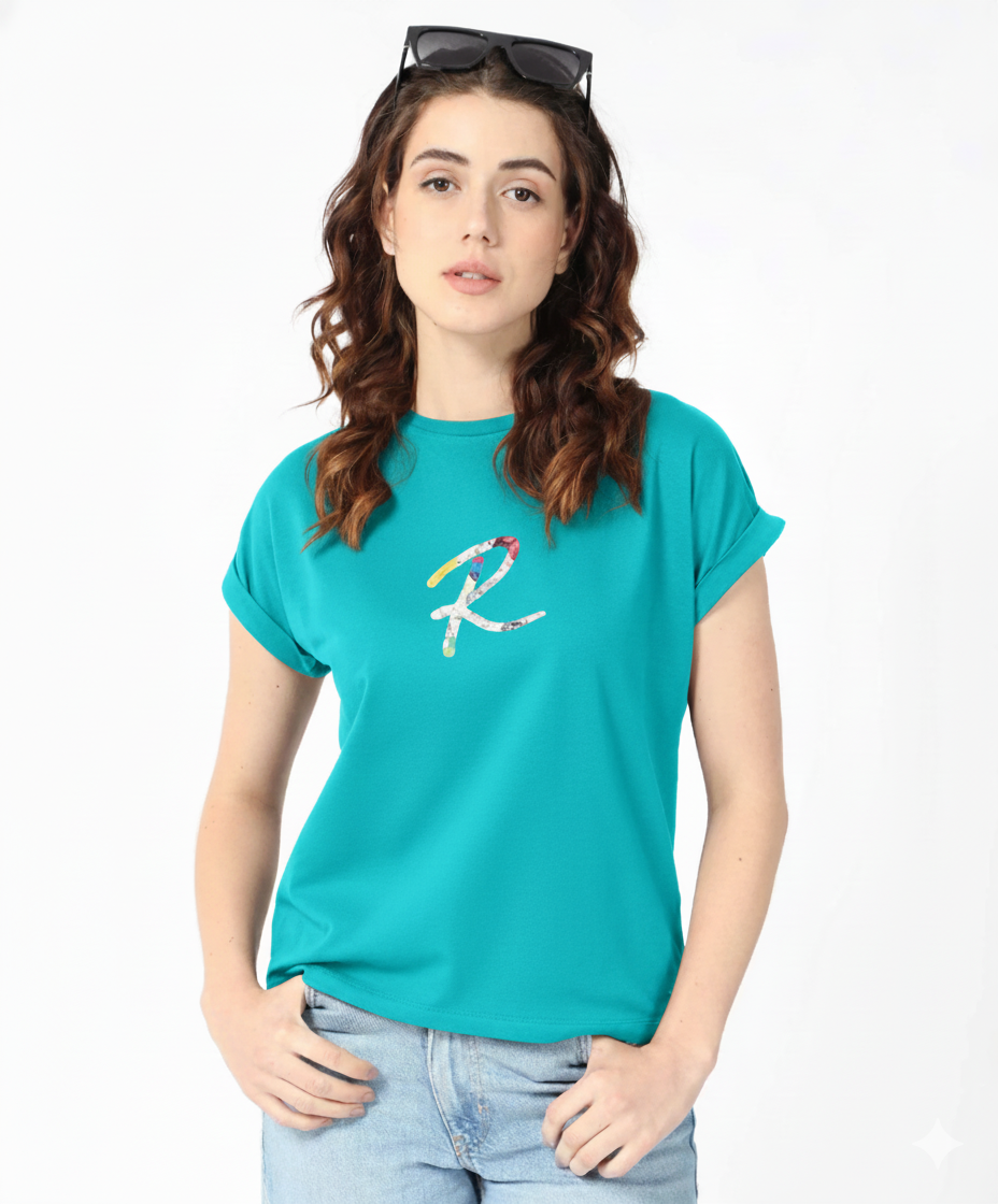Women Graphic Print Crew Neck Pure Cotton T-Shirt