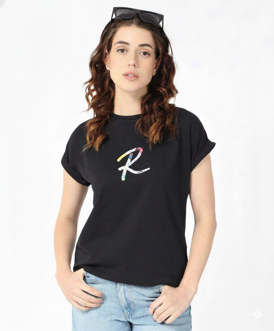 Women Graphic Print Crew Neck Pure Cotton T-Shirt