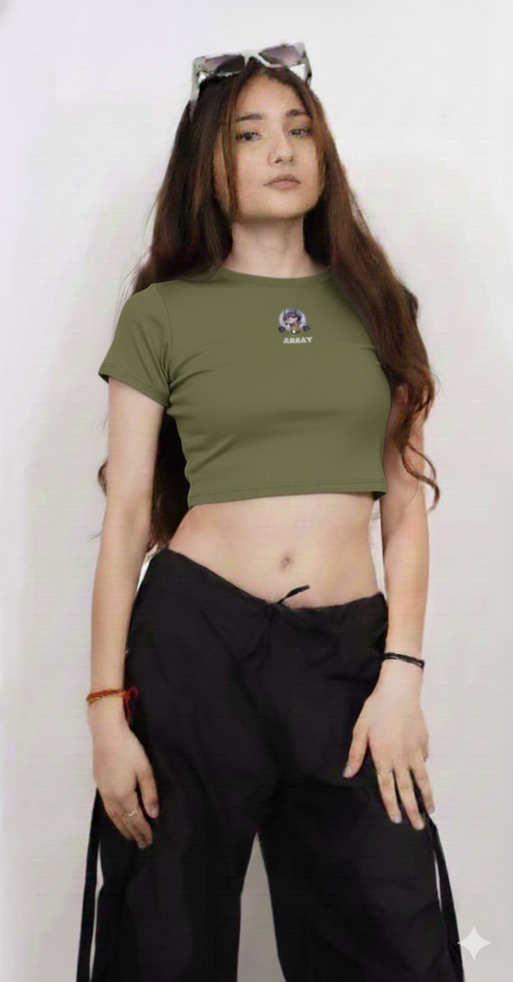 Crop Tops O-Neck Short Sleeve T-Shirts Clothes Shirt Vintage