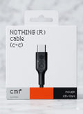 NOTHING 65W BLACK Type C to C Super Fast Charging & Quick Data Transfer Cable