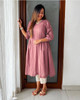 Women's Cotton Embroidered Anarkali Kurti with Pant