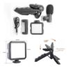 GET IN THE GAME Video Making Kit with Bluetooth Remote, Mic, Mini Tripod Stand, Led Light & Phone Holder Clip for Making Video (Vlogging Kit)
