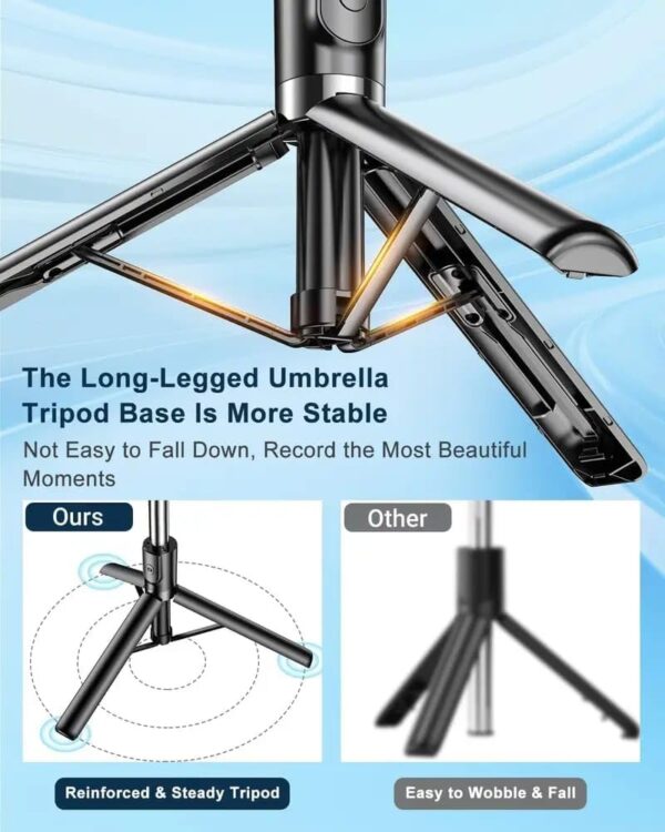 R1S-L Selfie Stick Mini LED Fill Light Tripod Selfie Stick 3 in 1 Multifunction Aluminium Selfie Stick