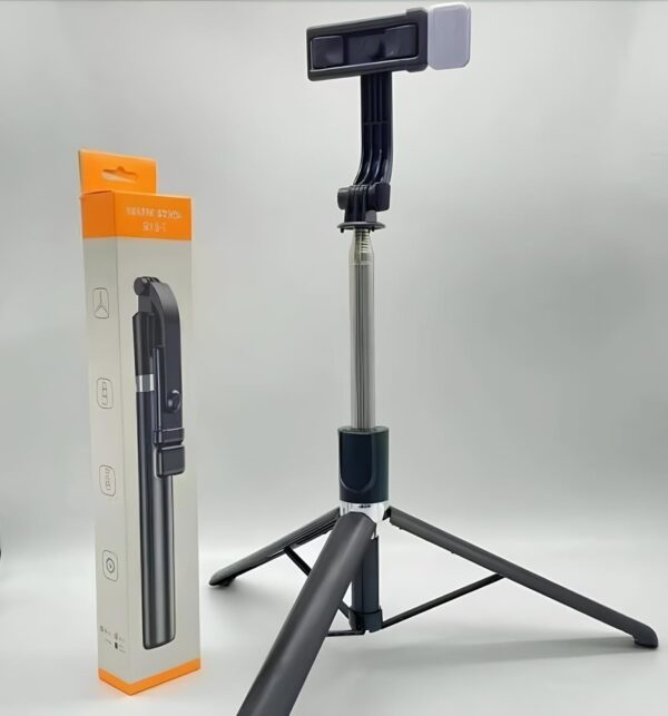 R1S-L Selfie Stick Mini LED Fill Light Tripod Selfie Stick 3 in 1 Multifunction Aluminium Selfie Stick