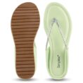 Simplex Stylish Green Rhinestone Flip-Flop Sandals for Women – Comfortable & Elegant Casual Footwear 1