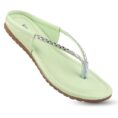 Simplex Stylish Green Rhinestone Flip-Flop Sandals for Women – Comfortable & Elegant Casual Footwear 3
